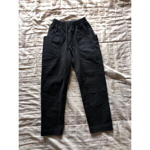 Elizabeth Suzann Clyde Work Pant in Black Cotton Canvas